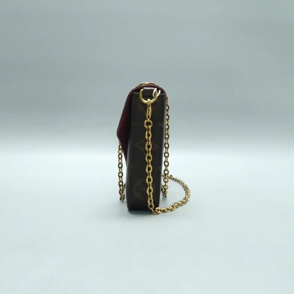 Louis Vuitton Felicie Brown W/P Monogram Canvas Shoulder Bag 1293-122524 - Picture 3 of 12